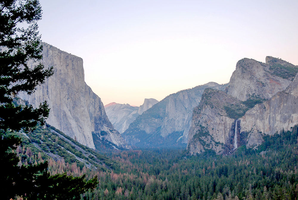 The is a print of the Tunnel View, one of the first vast views you will see after you enter Yosemite National Park. It's an amazingly beautiful sight to be seen.